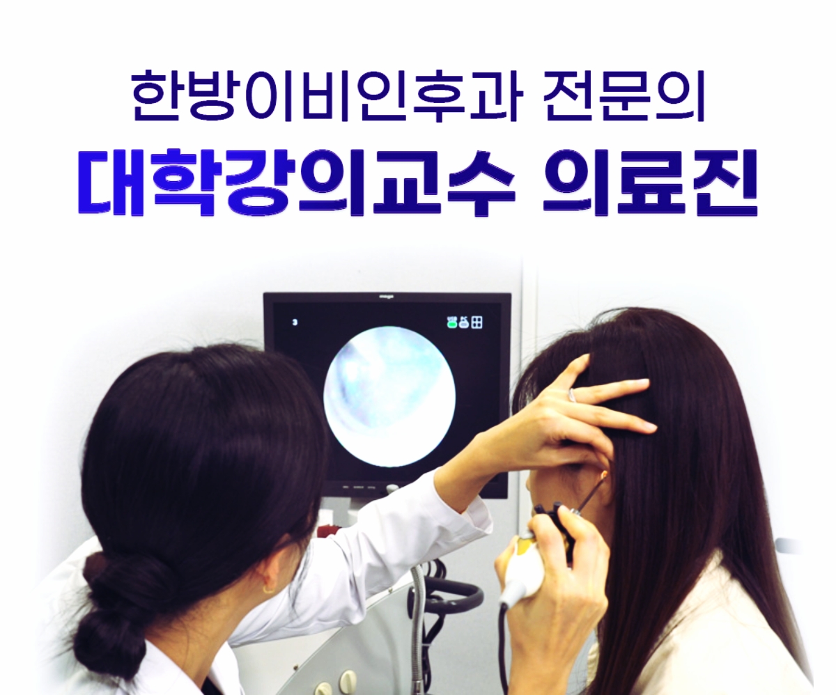 한방이비인후과 전문의 대학강의교수 의료진